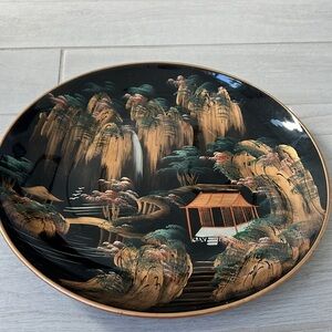 Large decorative hand painted imported plate